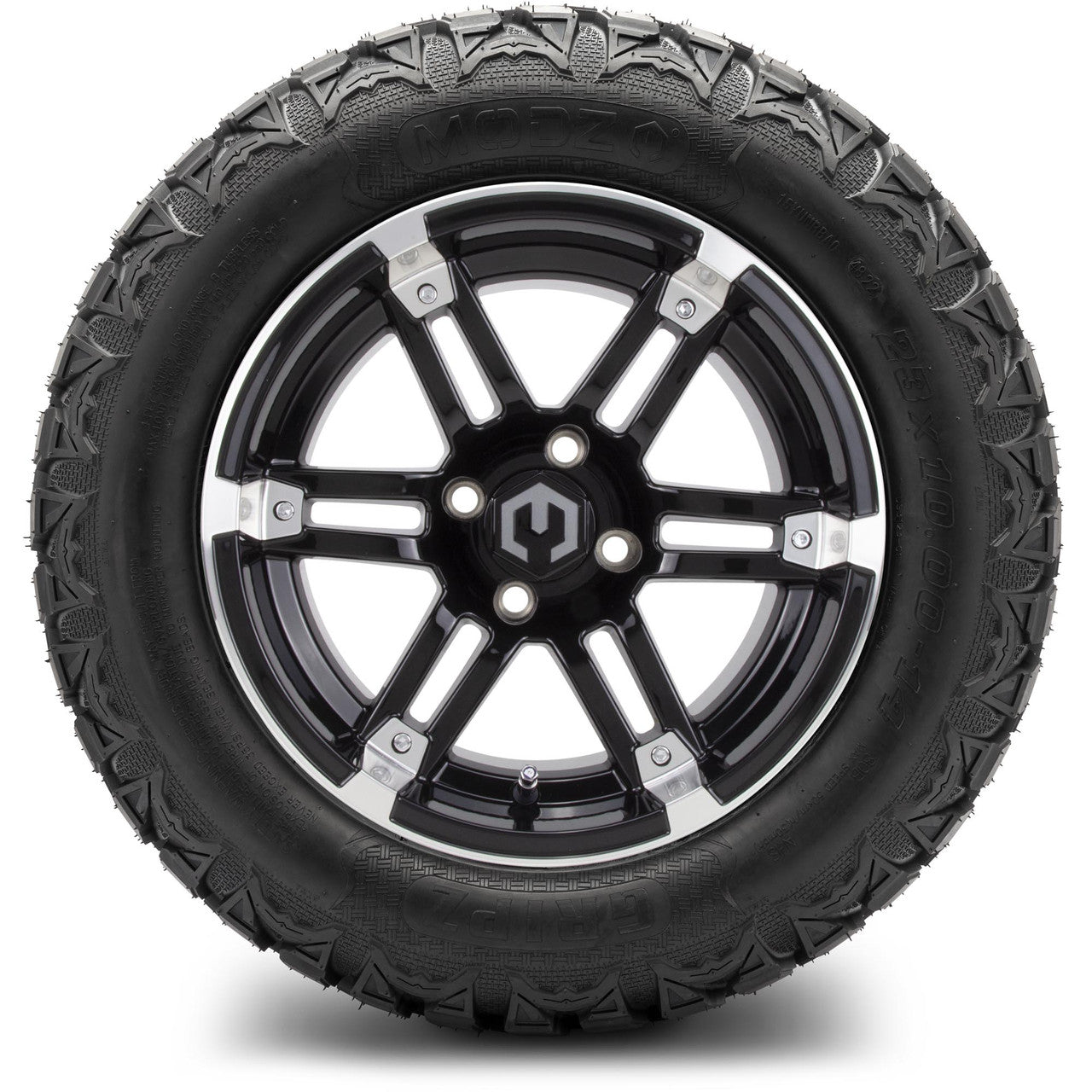 MODZ® 14" Aftershock Machined Black - Lifted Tires and Wheels Combo