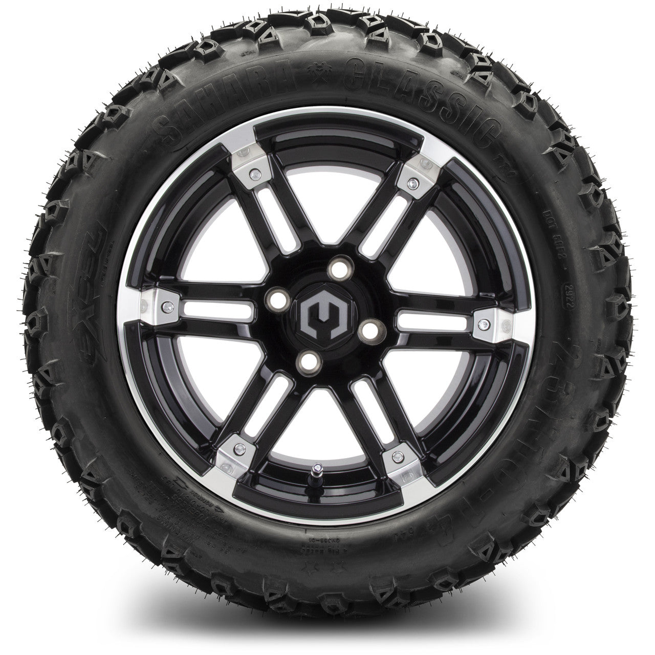 MODZ® 14" Aftershock Machined Black - Lifted Tires and Wheels Combo