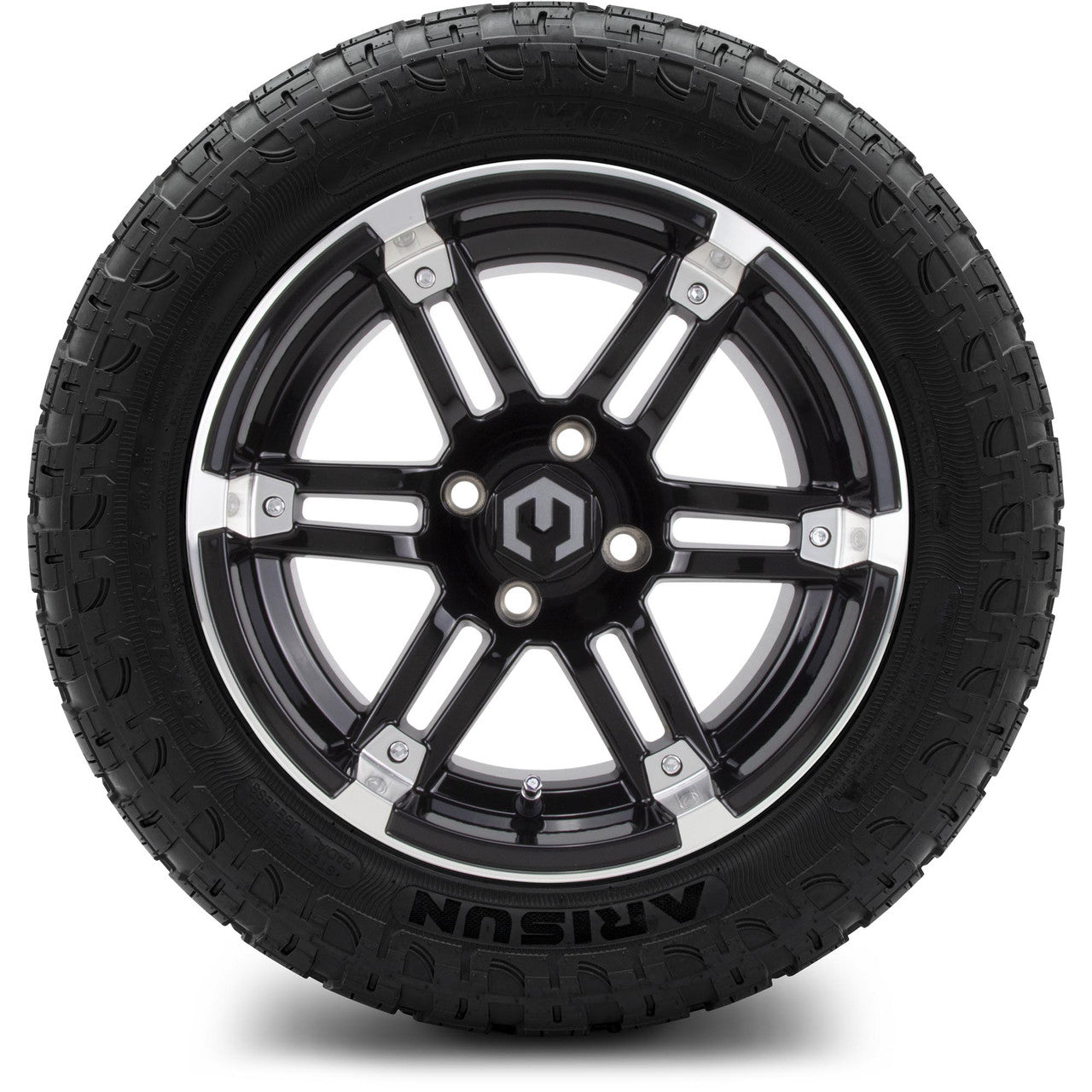 MODZ® 14" Aftershock Machined Black - Lifted Tires and Wheels Combo