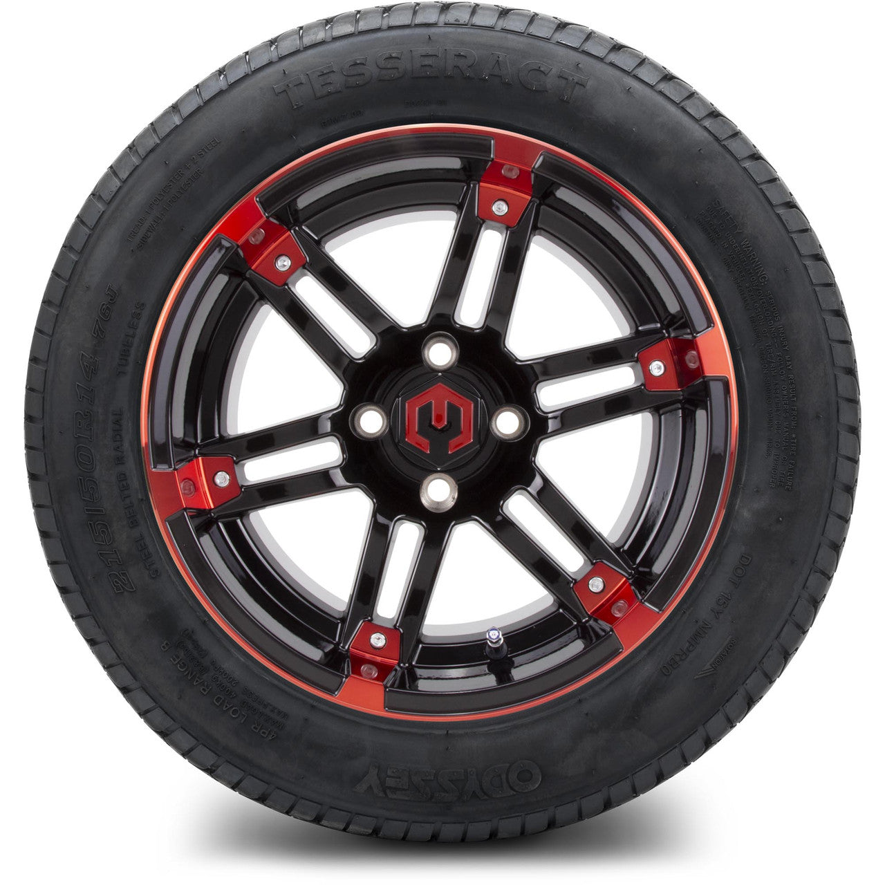 MODZ® 14" Aftershock Red and Black - Lifted Tires and Wheels Combo