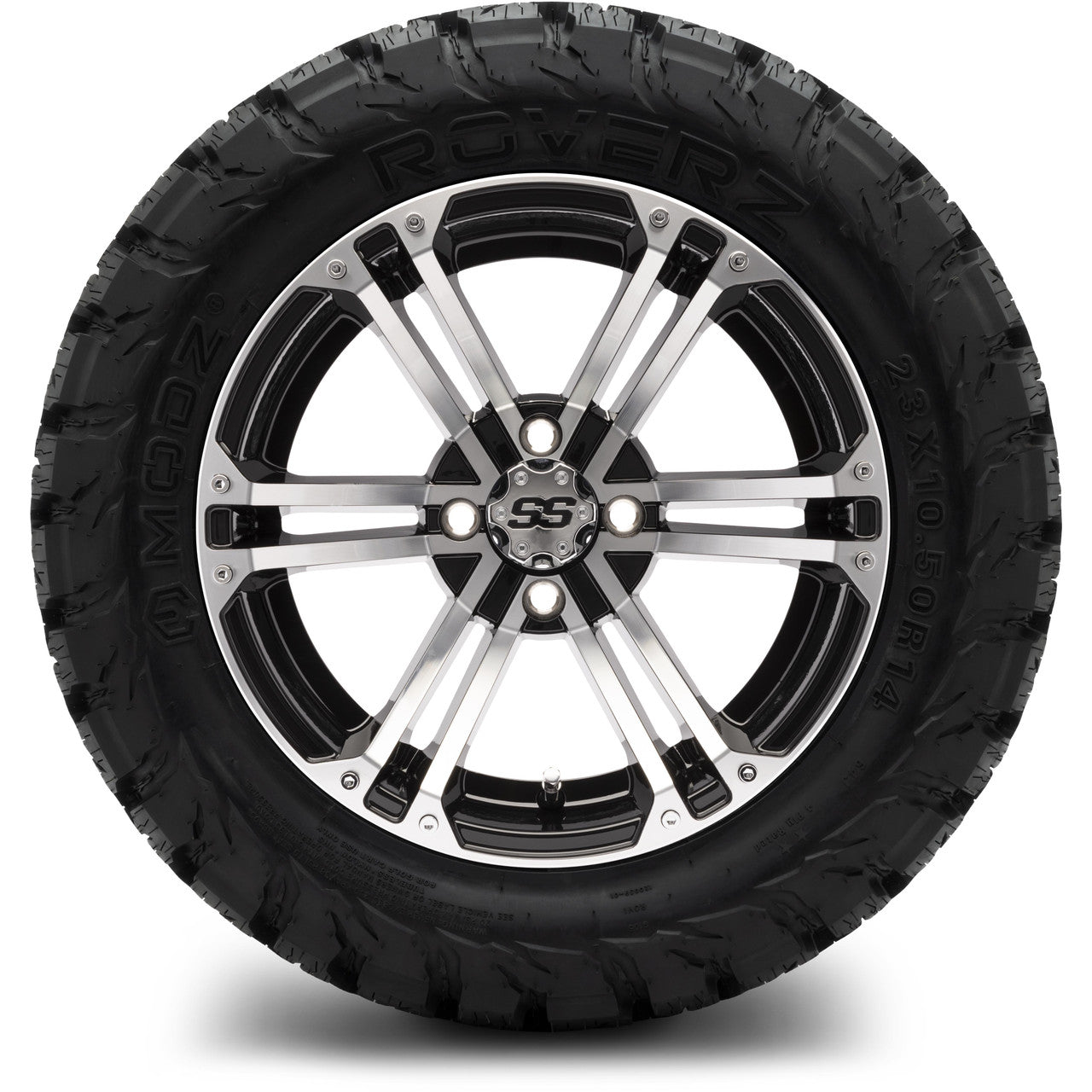 MODZ® 14" Enforcer Machined Black - Lifted Tires and Wheels Combo
