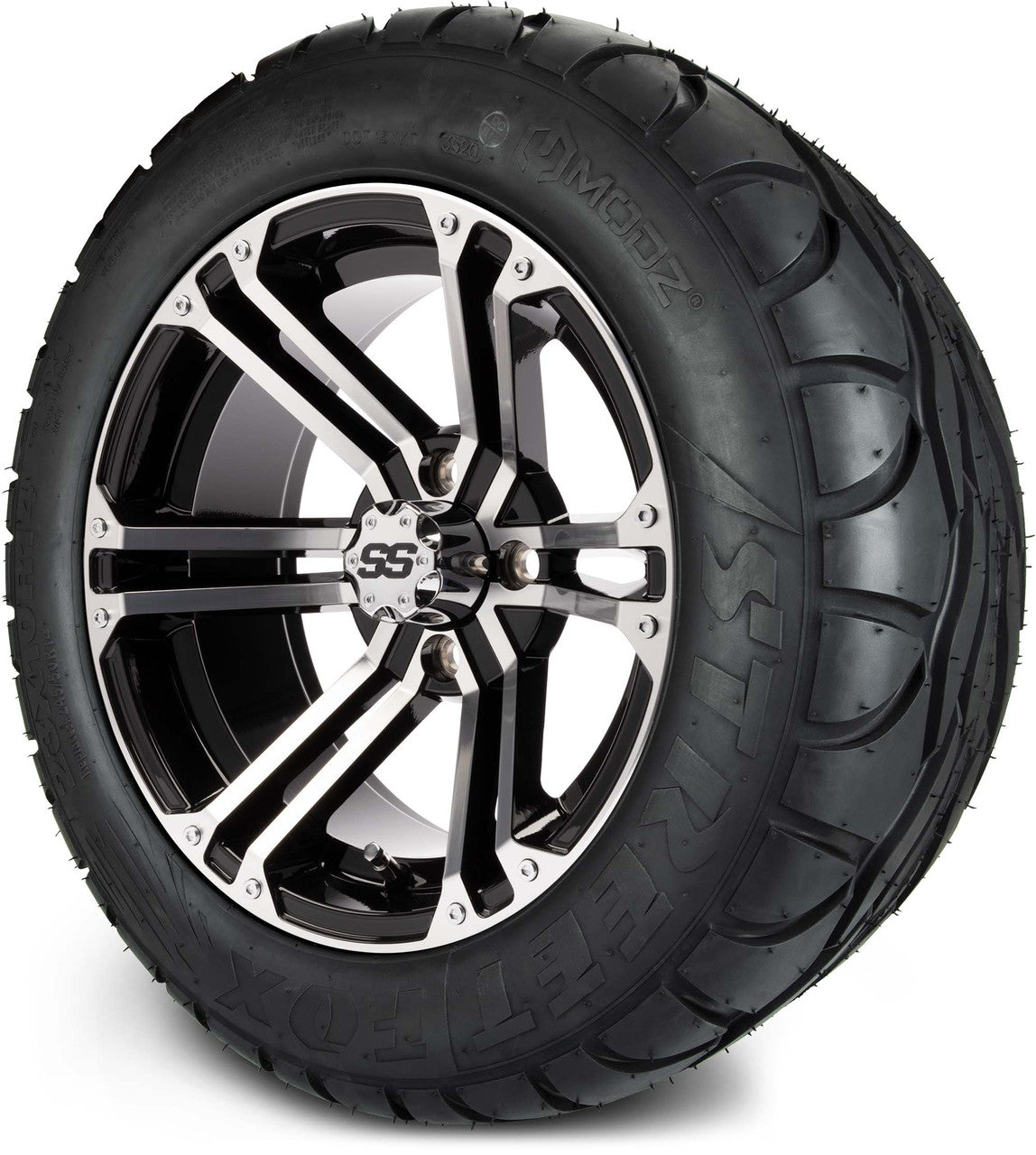MODZ® 14" Enforcer Machined Black - Lifted Tires and Wheels Combo