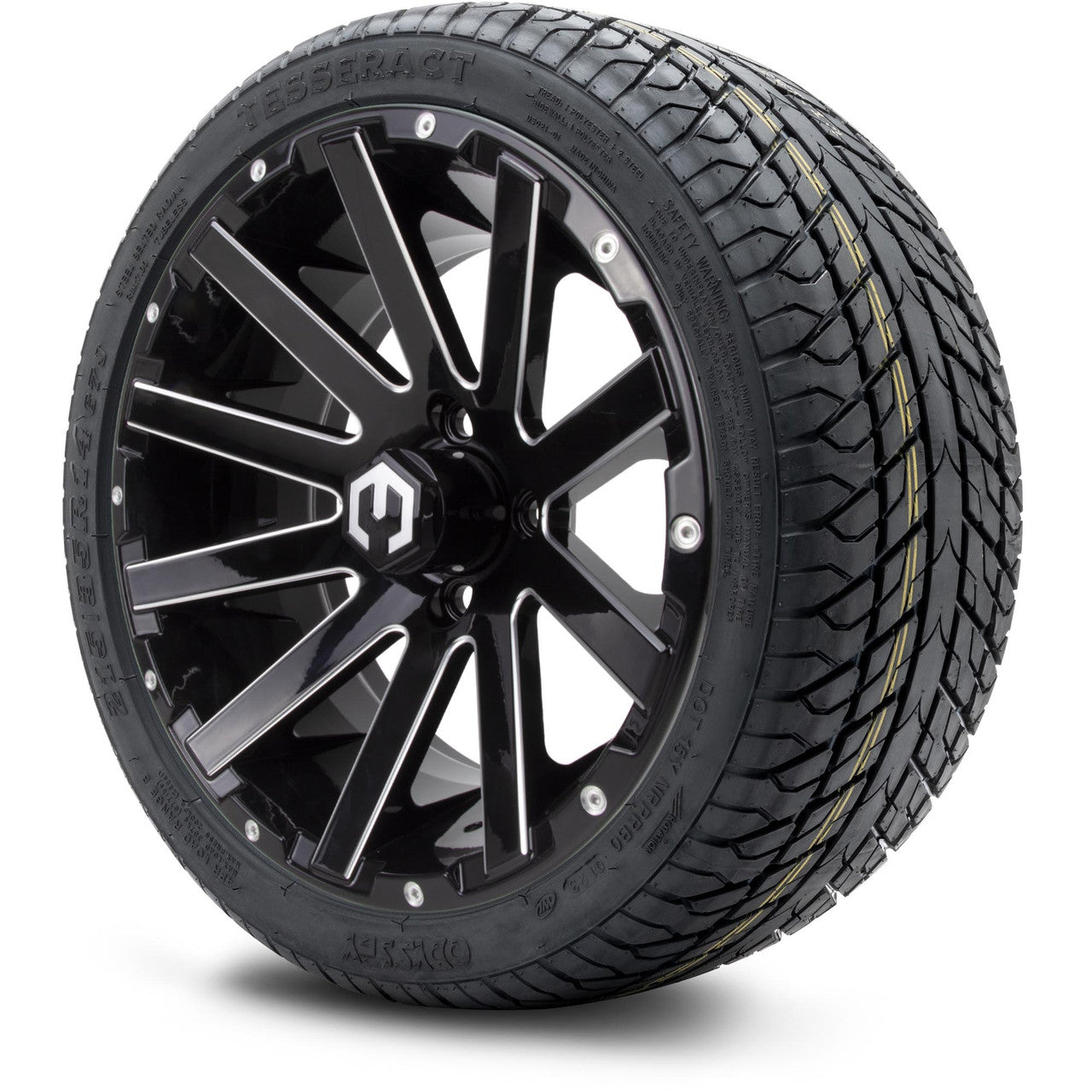 MODZ® 14" Mauler Glossy Black Ball Mill - LowPro Street Tire and Wheels Combo