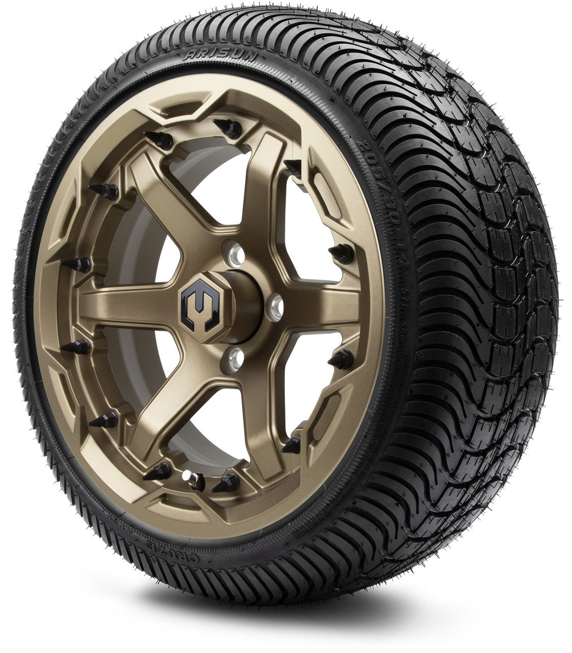 MODZ® 14" Gladiator Matte Bronze - LowPro Street Tire and Wheels Combo