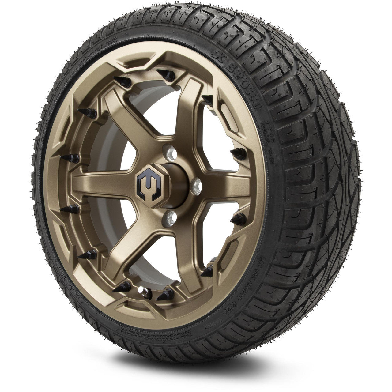 MODZ® 14" Gladiator Matte Bronze - LowPro Street Tire and Wheels Combo