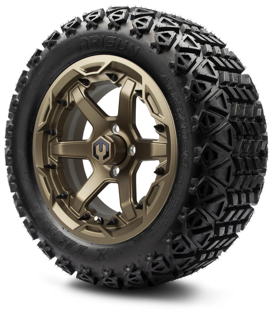 MODZ® 14" Gladiator Matte Bronze - Lifted Tires and Wheels Combo