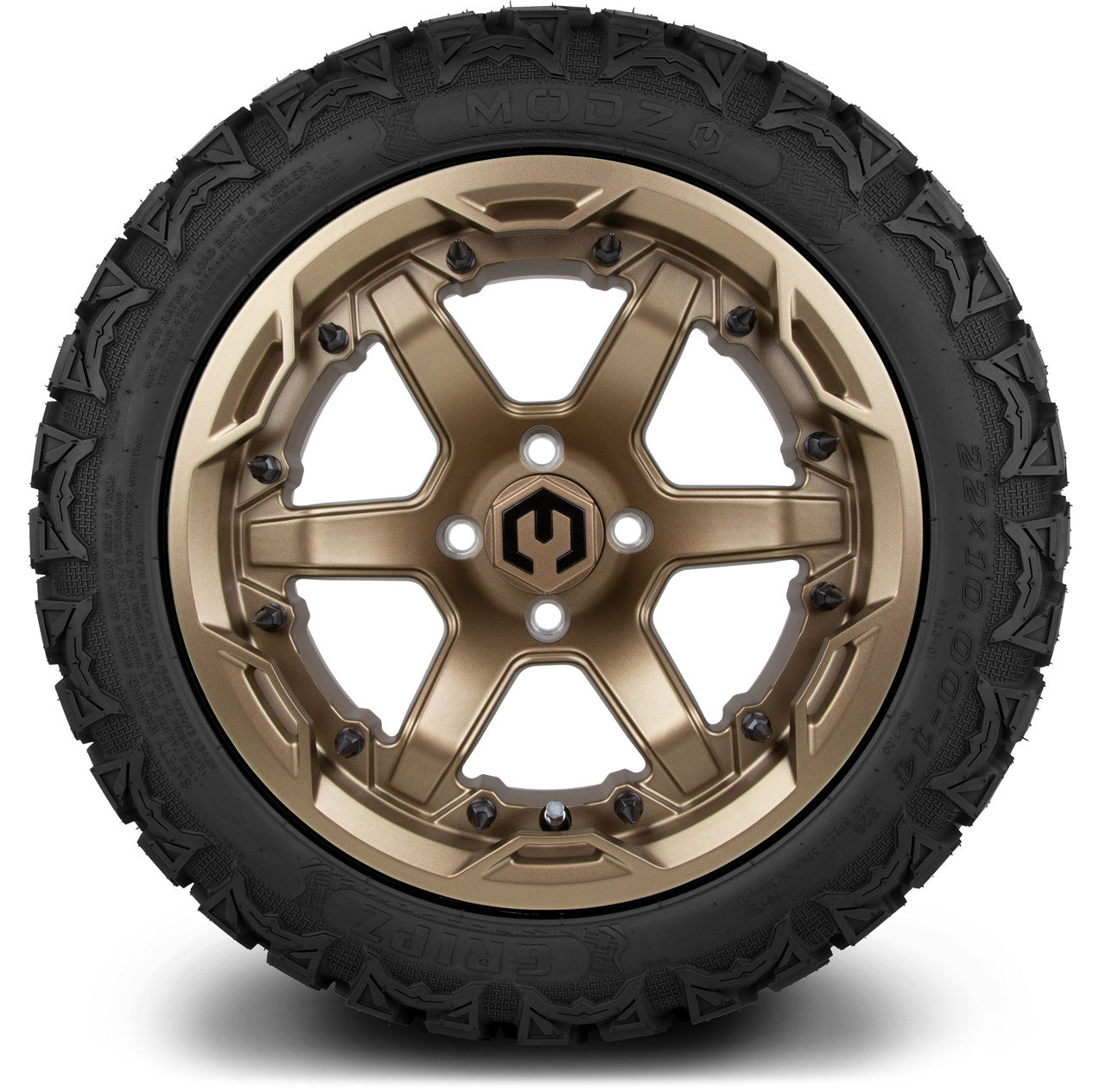 MODZ® 14" Gladiator Matte Bronze - Lifted Tires and Wheels Combo