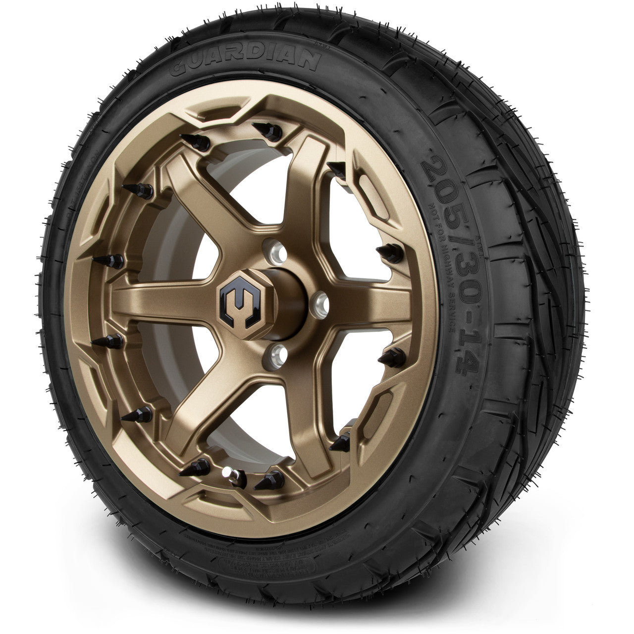 MODZ® 14" Gladiator Matte Bronze - LowPro Street Tire and Wheels Combo