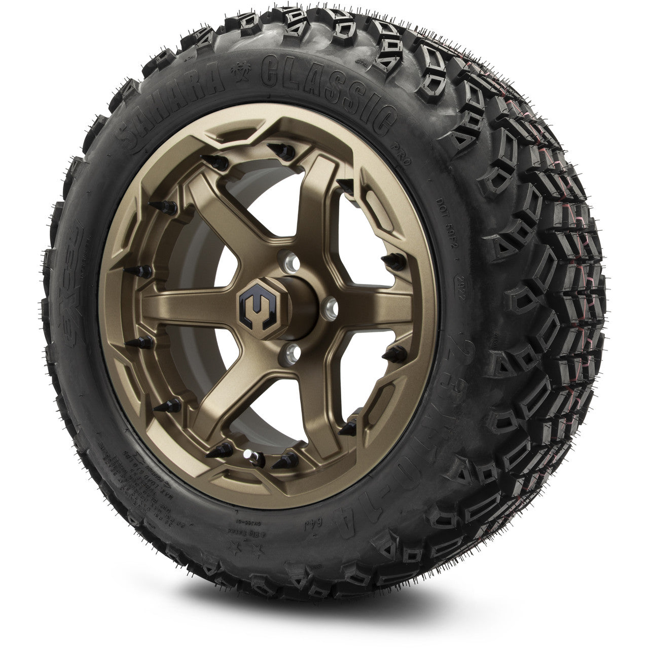 MODZ® 14" Gladiator Matte Bronze - Lifted Tires and Wheels Combo