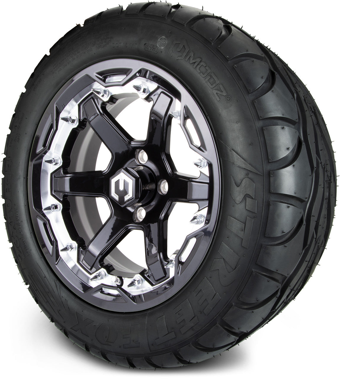 MODZ® 14" Gladiator Machine & Black w/Spike Options -Lifted Tire and Wheels Combo