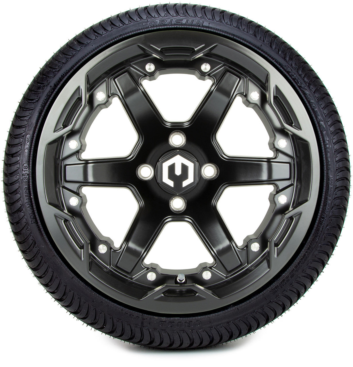 MODZ® 14" Gladiator Matte Black with Color Accents - LOWPRO TIRES & WHEELS COMBO