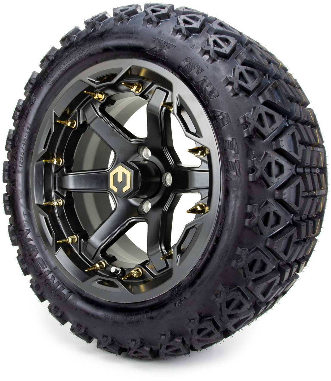 MODZ® 14" Gladiator Matte Black w/Spike Options -Lifted Tire and Wheels Combo