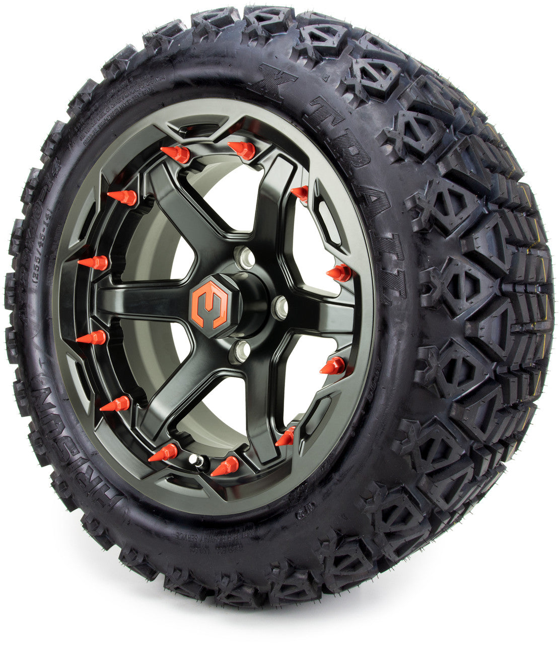 MODZ® 14" Gladiator Matte Black w/Spike Options -Lifted Tire and Wheels Combo