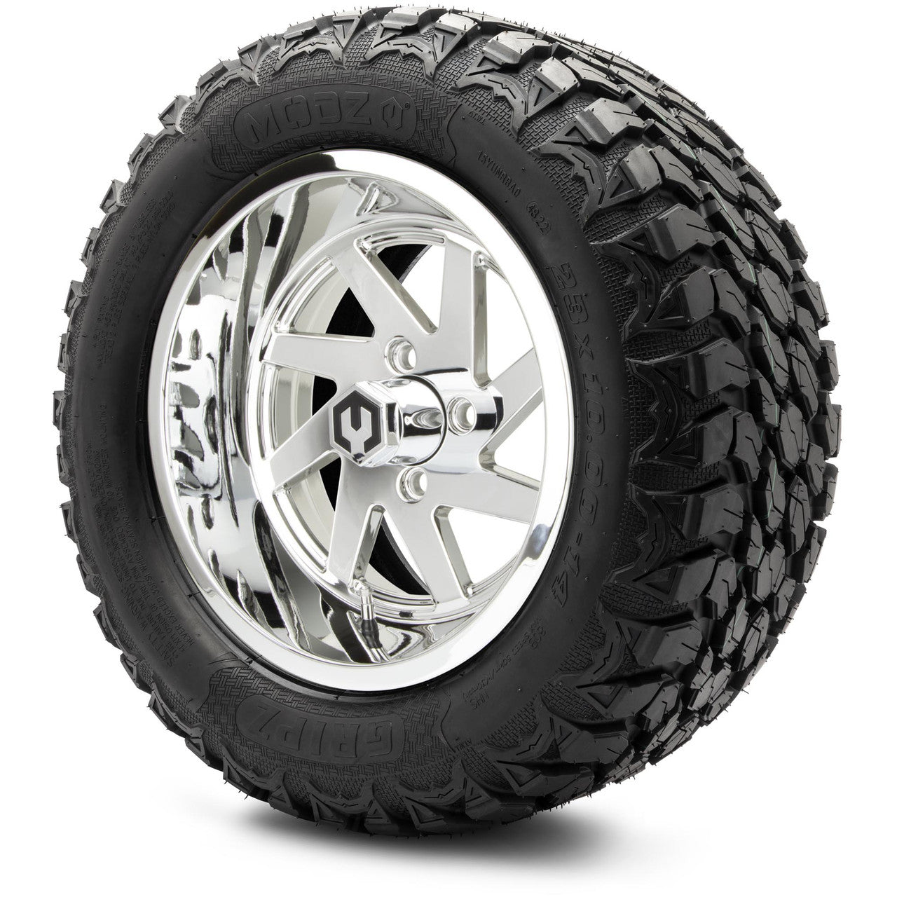 MODZ® 14" Fury Chrome - Lifted Tires and Wheels Combo