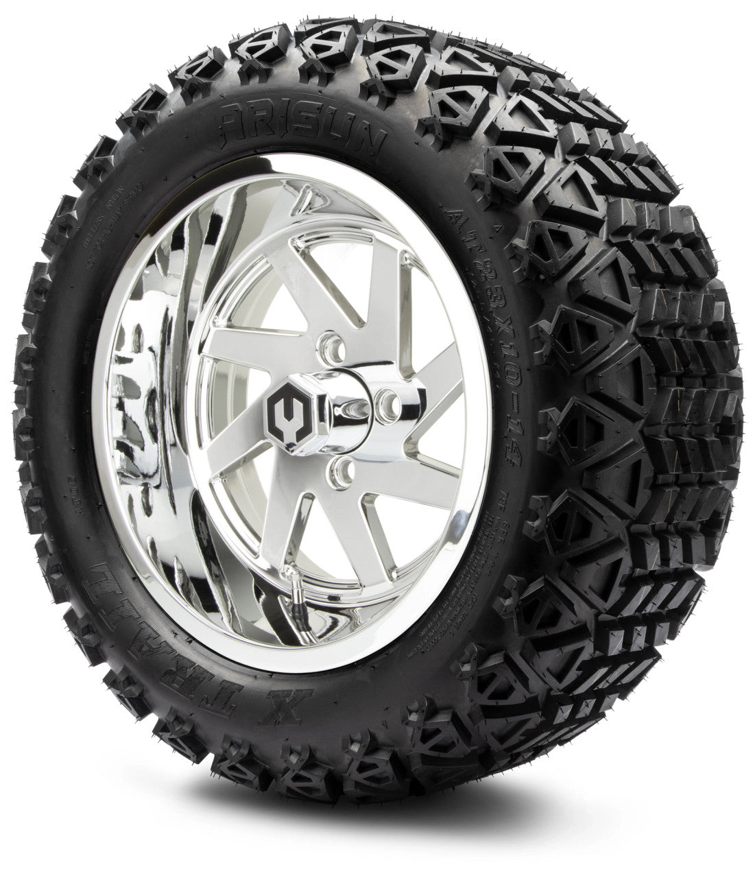 MODZ® 14" Fury Chrome - Lifted Tires and Wheels Combo