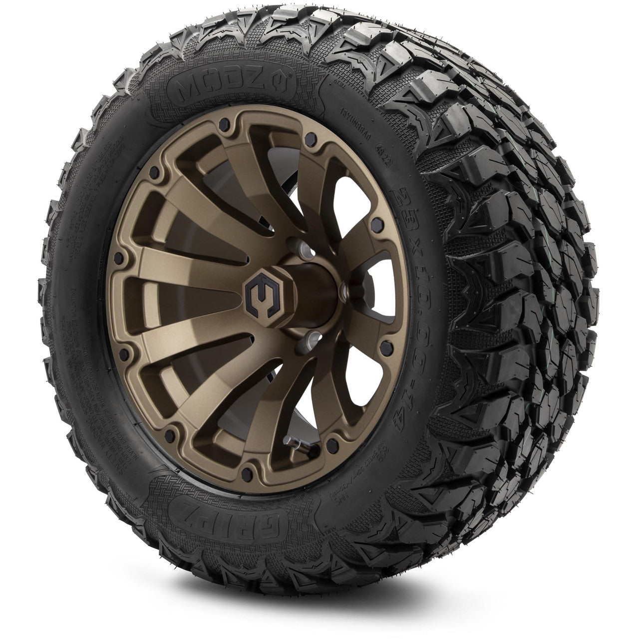 MODZ® 14" Bomber Matte Bronze - Lifted Tires and Wheels Combo