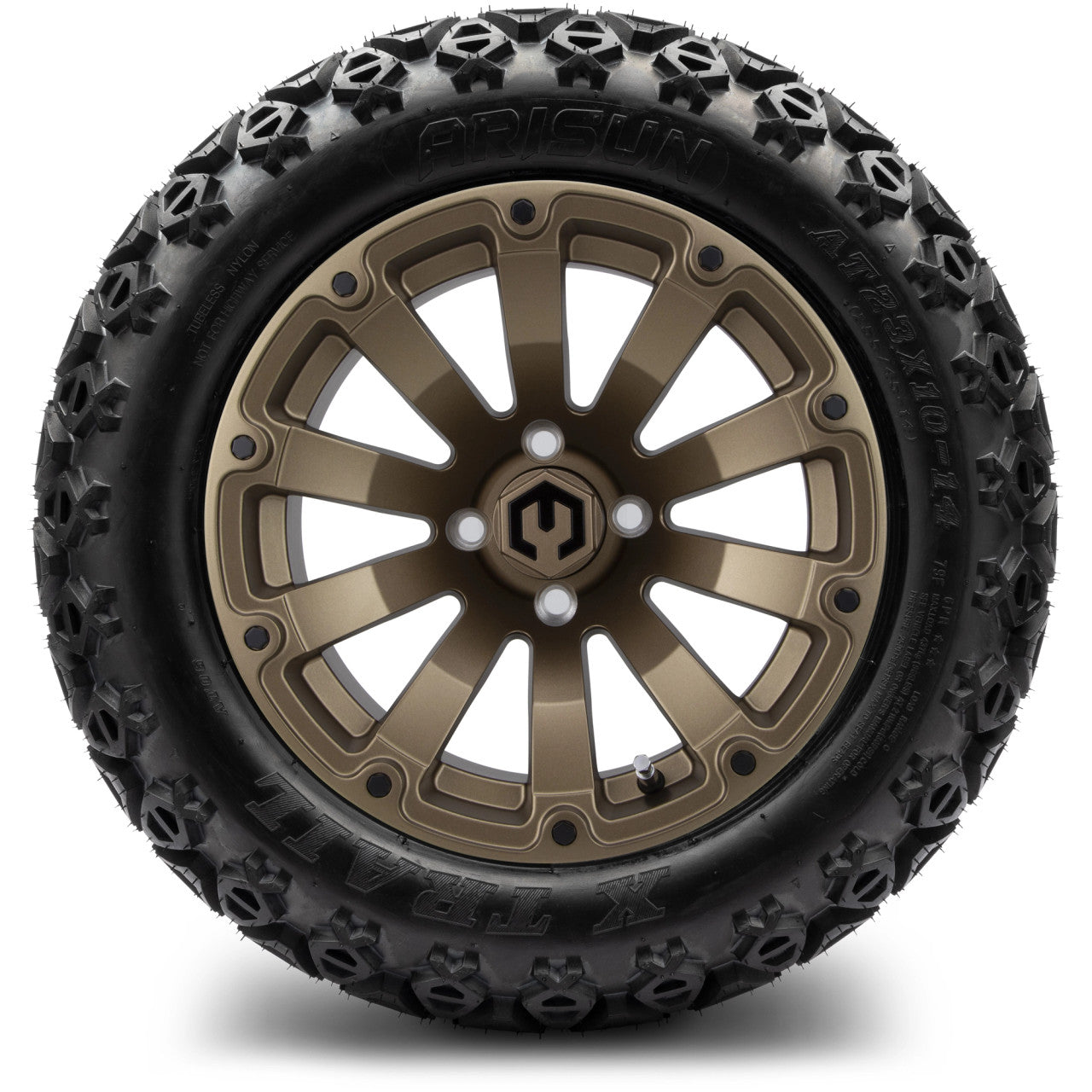 MODZ® 14" Bomber Matte Bronze - Lifted Tires and Wheels Combo