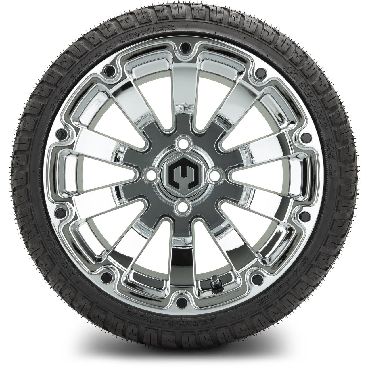 MODZ® 14" Bomber Chrome - LowPro Street Tire and Wheels Combo