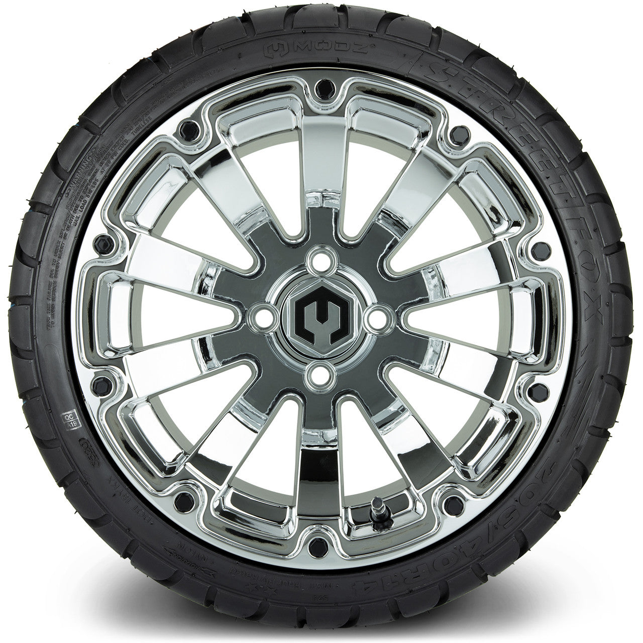 MODZ® 14" Bomber Chrome - LowPro Street Tire and Wheels Combo
