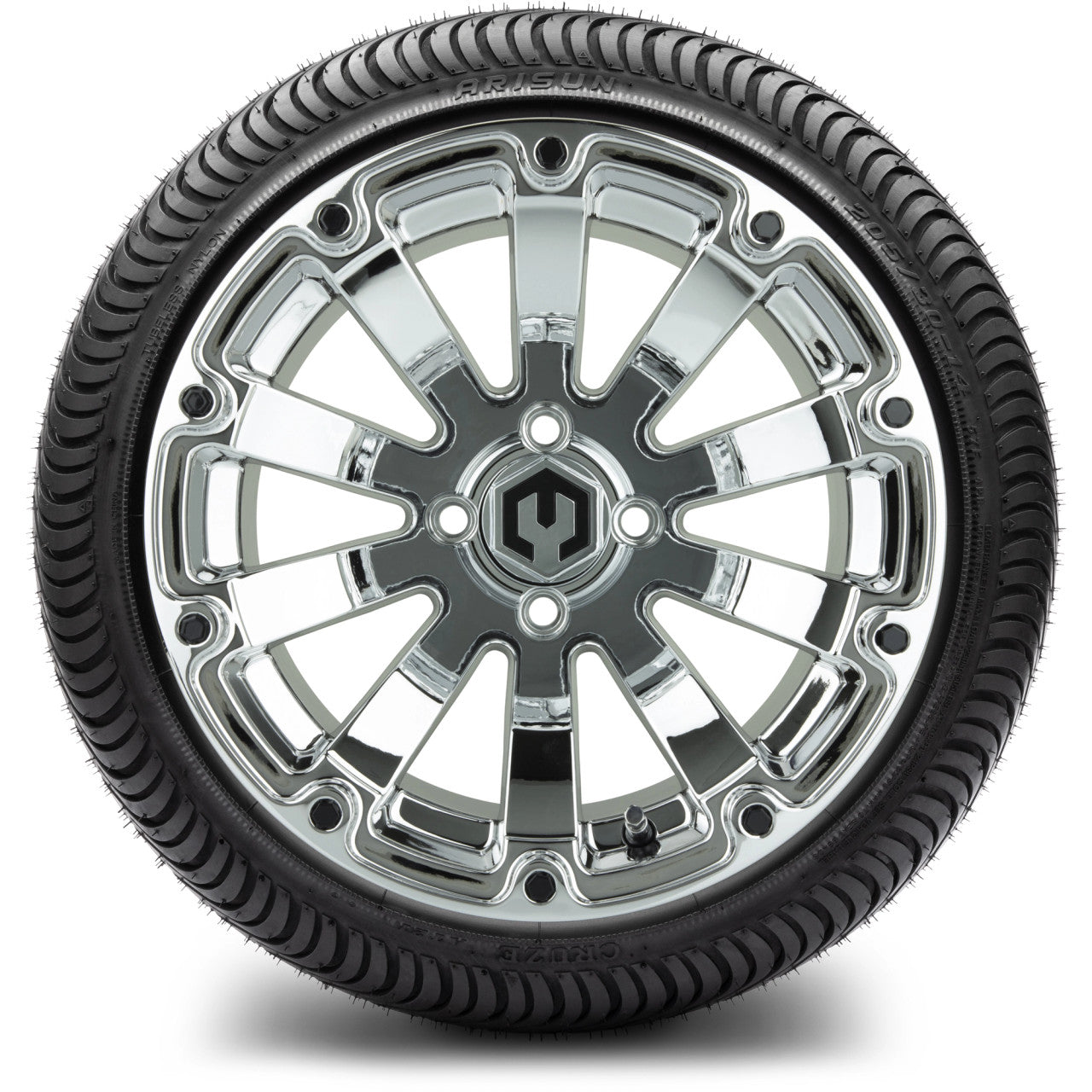 MODZ® 14" Bomber Chrome - LowPro Street Tire and Wheels Combo