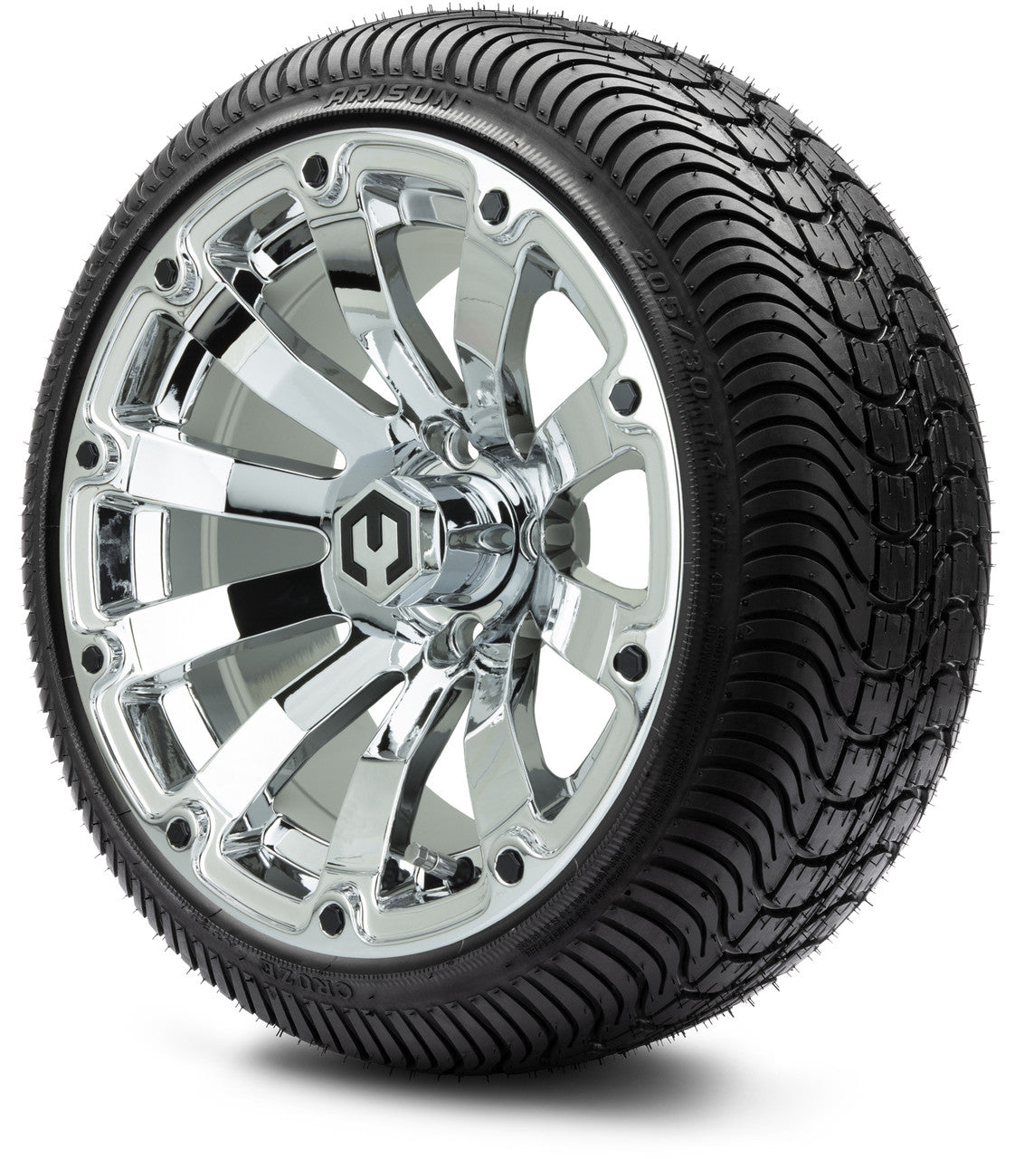 MODZ® 14" Bomber Chrome - LowPro Street Tire and Wheels Combo