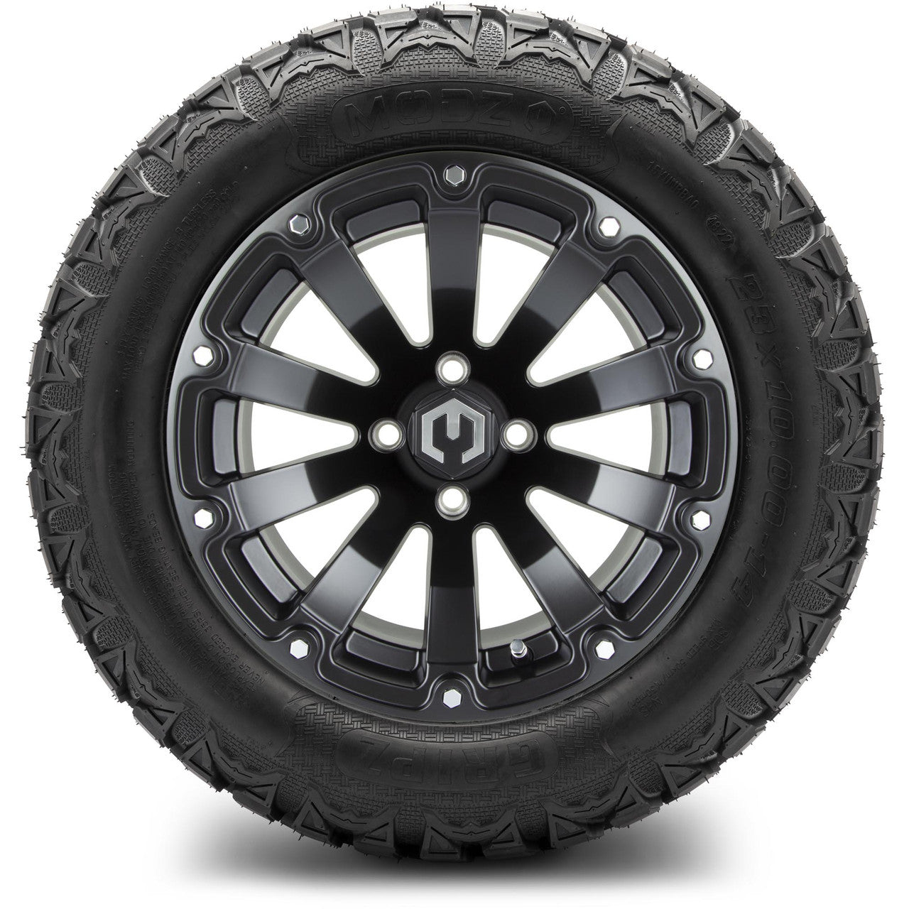 MODZ® 14" Bomber Matte Black - Lifted Tires and Wheels Combo