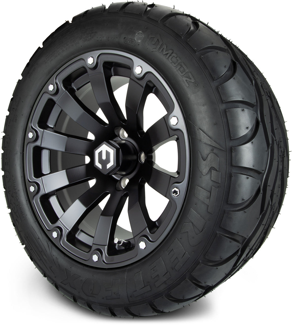 MODZ® 14" Bomber Matte Black - Lifted Tires and Wheels Combo