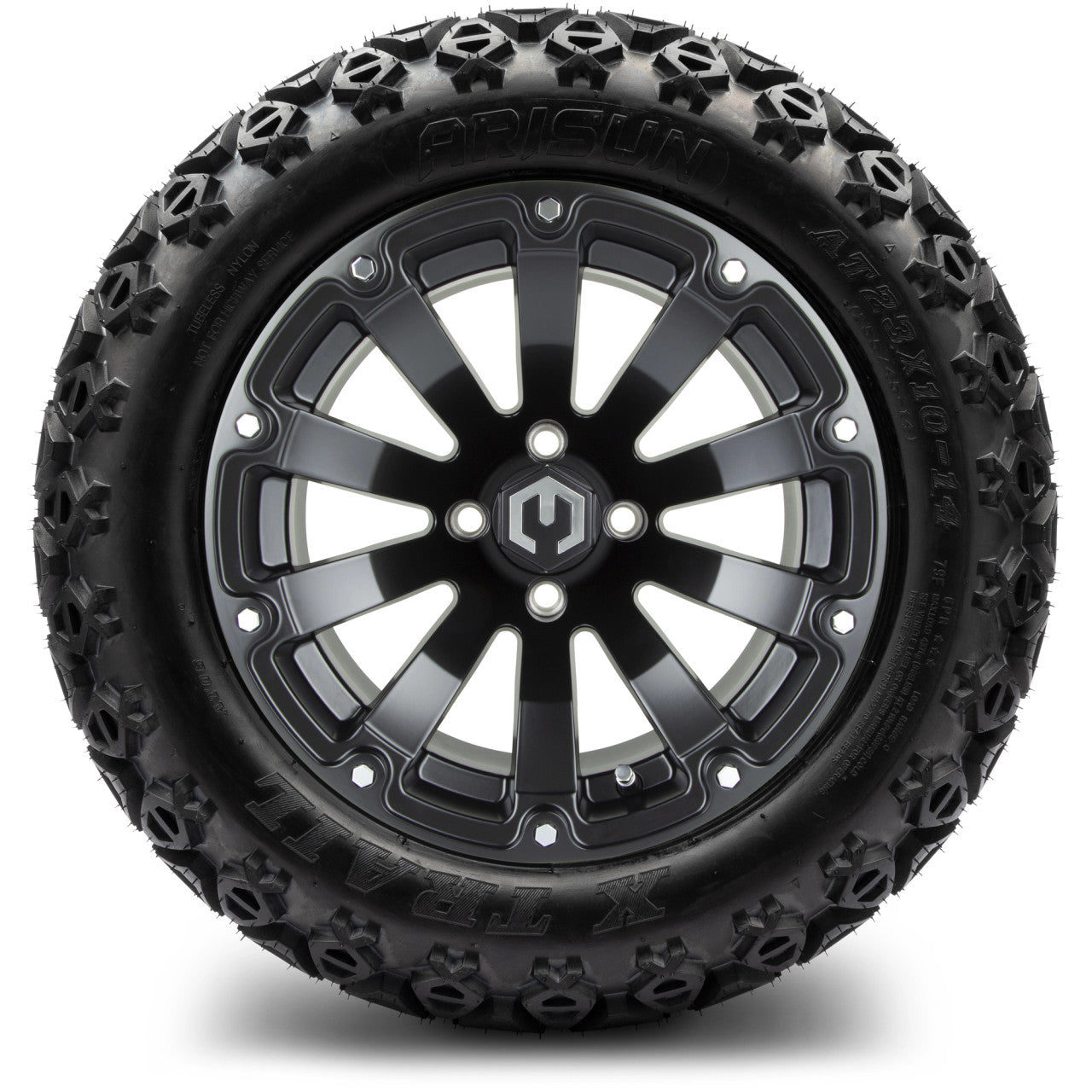 MODZ® 14" Bomber Matte Black - Lifted Tires and Wheels Combo