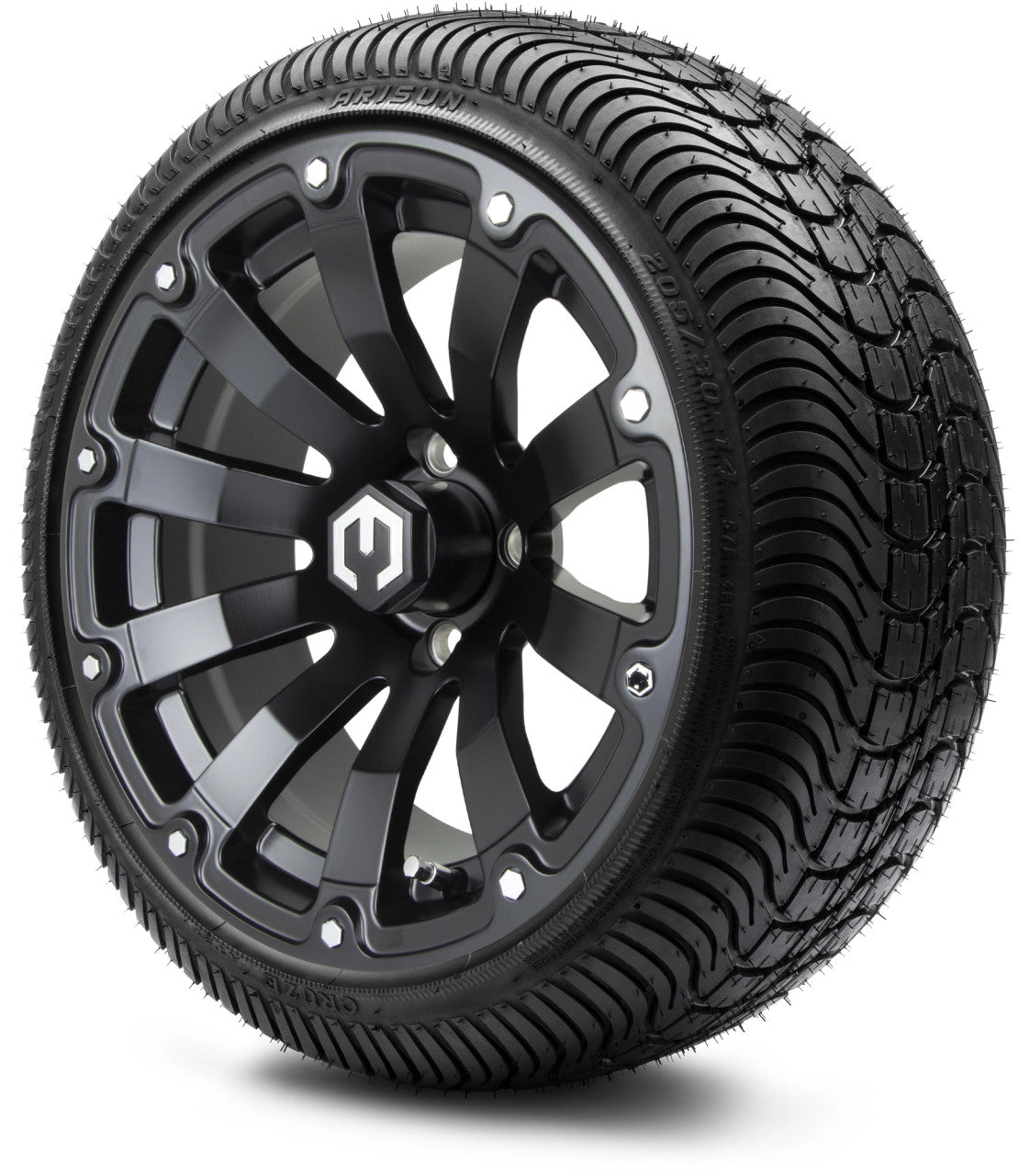 MODZ® 14" Bomber Matte Black - LowPro Street Tire and Wheels Combo