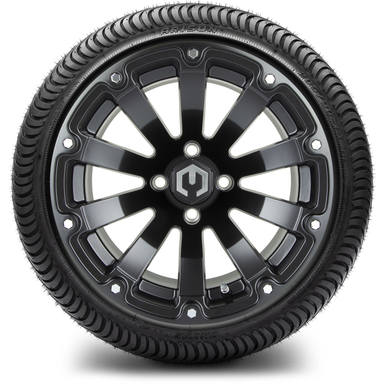 MODZ® 14" Bomber Matte Black - LowPro Street Tire and Wheels Combo