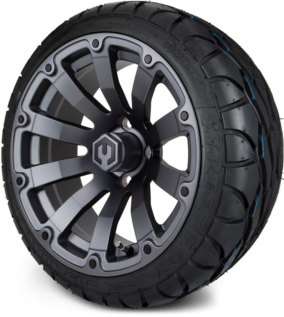 MODZ® 14" Bomber Matte Gunmetal - LowPro Street Tire and Wheels Combo