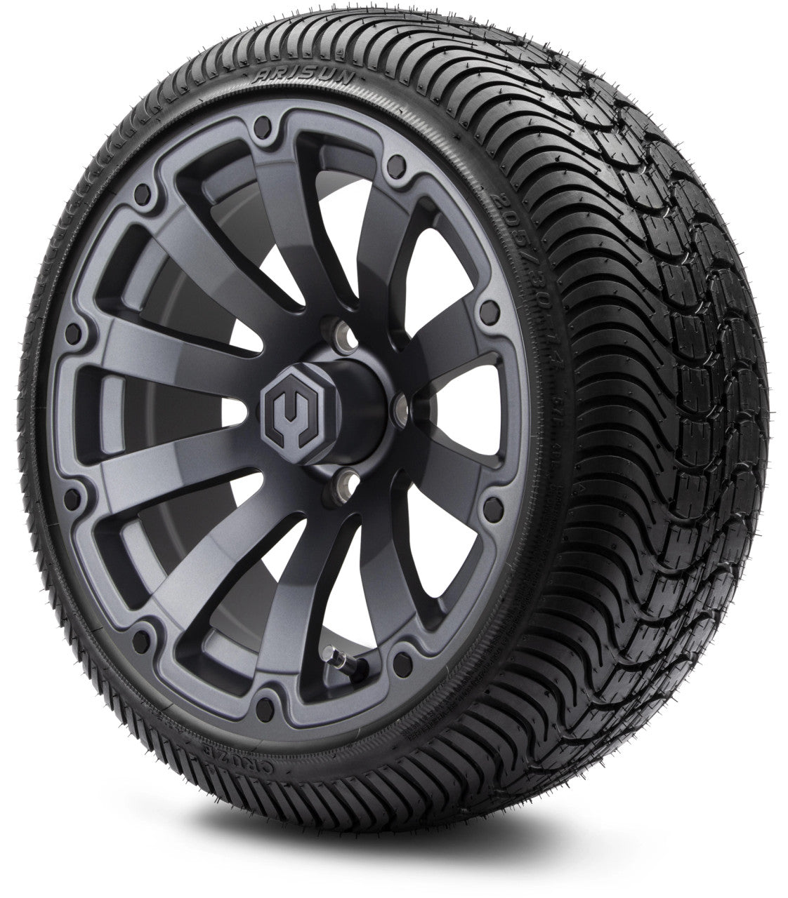 MODZ® 14" Bomber Matte Gunmetal - LowPro Street Tire and Wheels Combo