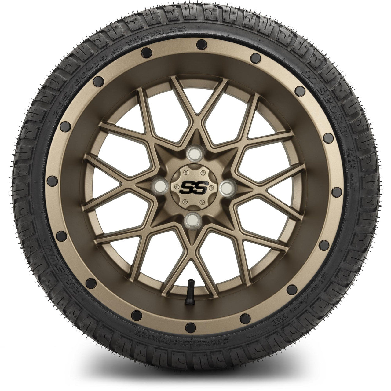 MODZ® 14" Vortex Matte Bronze - LowPro Street Tire and Wheels Combo
