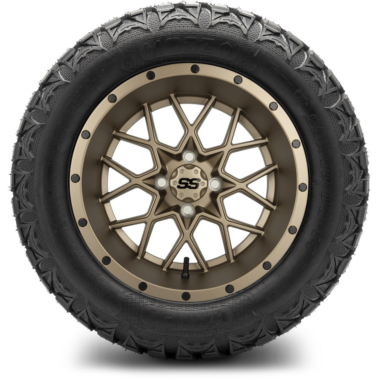 MODZ® 14" Vortex Matte Bronze - Lifted Tires and Wheels Combo