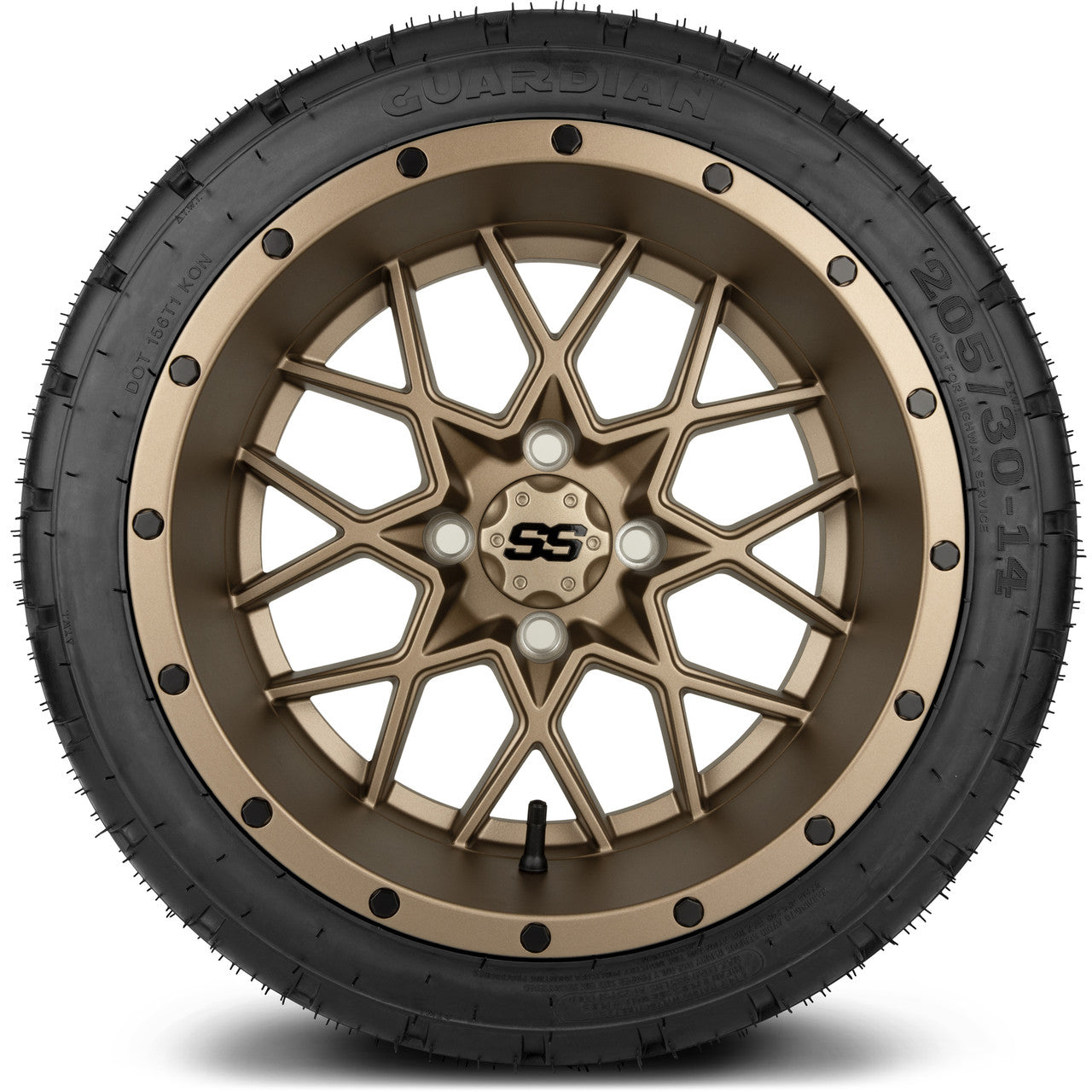 MODZ® 14" Vortex Matte Bronze - LowPro Street Tire and Wheels Combo