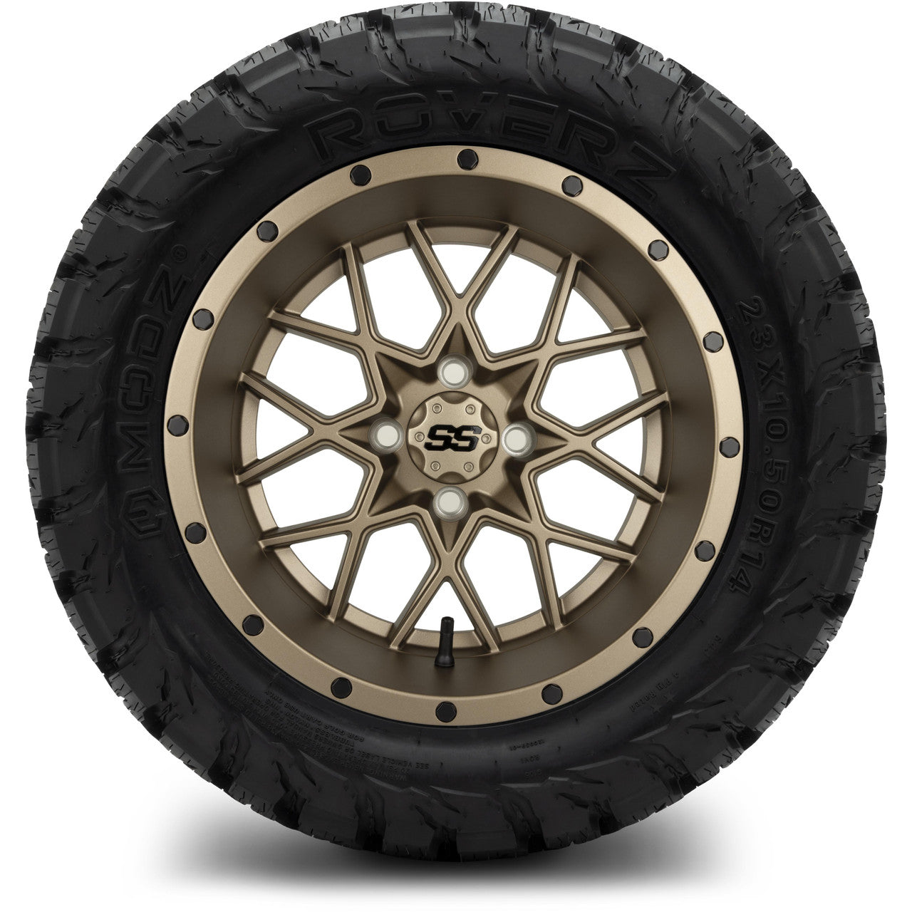 MODZ® 14" Vortex Matte Bronze - Lifted Tires and Wheels Combo