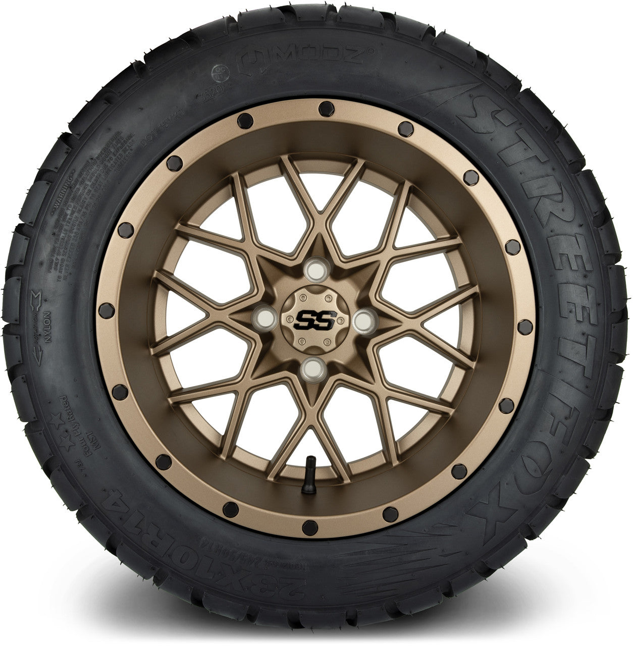 MODZ® 14" Vortex Matte Bronze - Lifted Tires and Wheels Combo