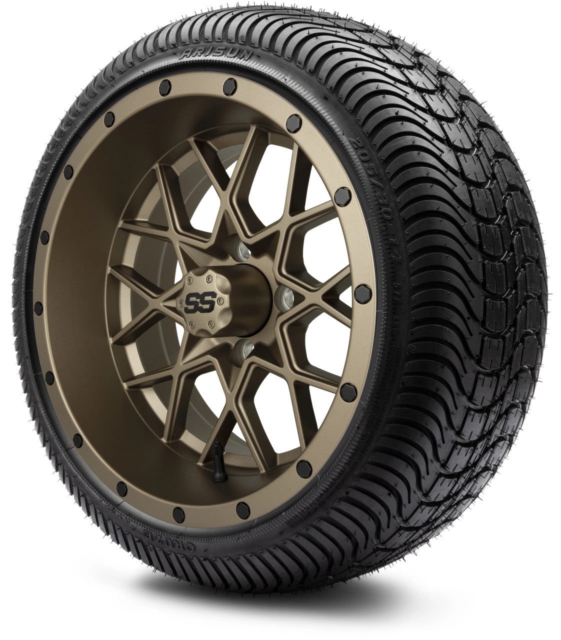 MODZ® 14" Vortex Matte Bronze - LowPro Street Tire and Wheels Combo