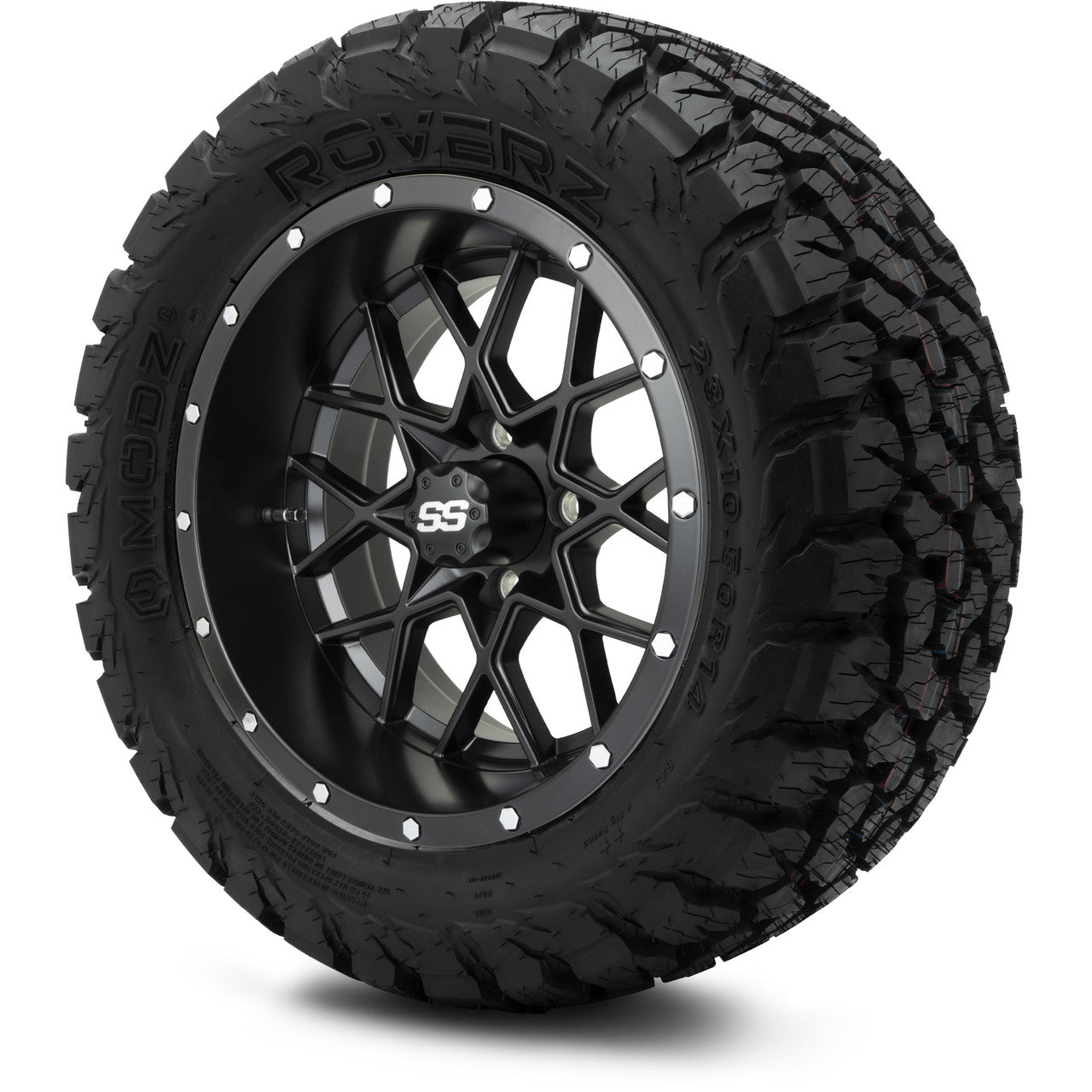 MODZ® 14" Vortex Matte Black - Lifted Tires and Wheels Combo