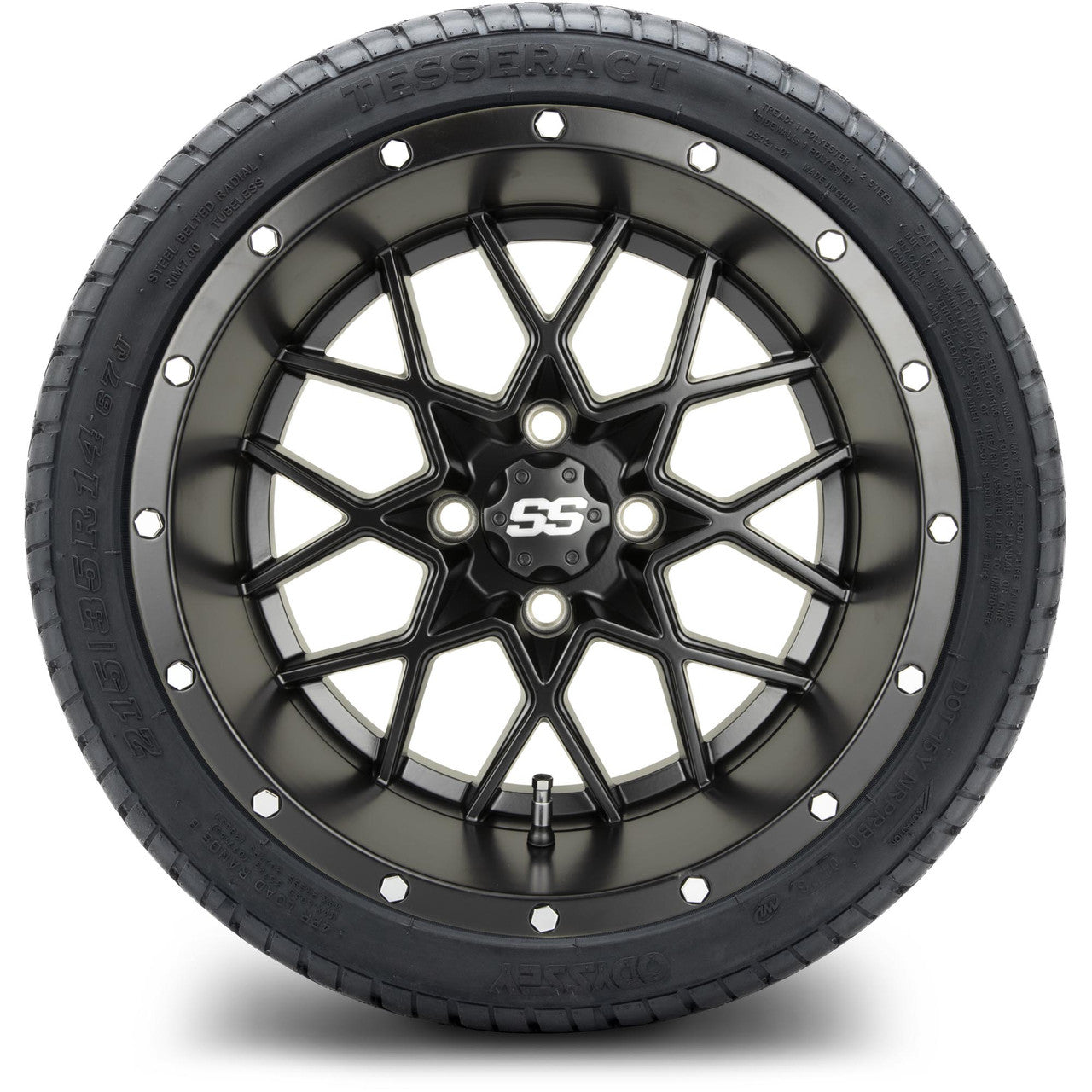 MODZ® 14" Vortex Matte Black - LowPro Street Tire and Wheels Combo