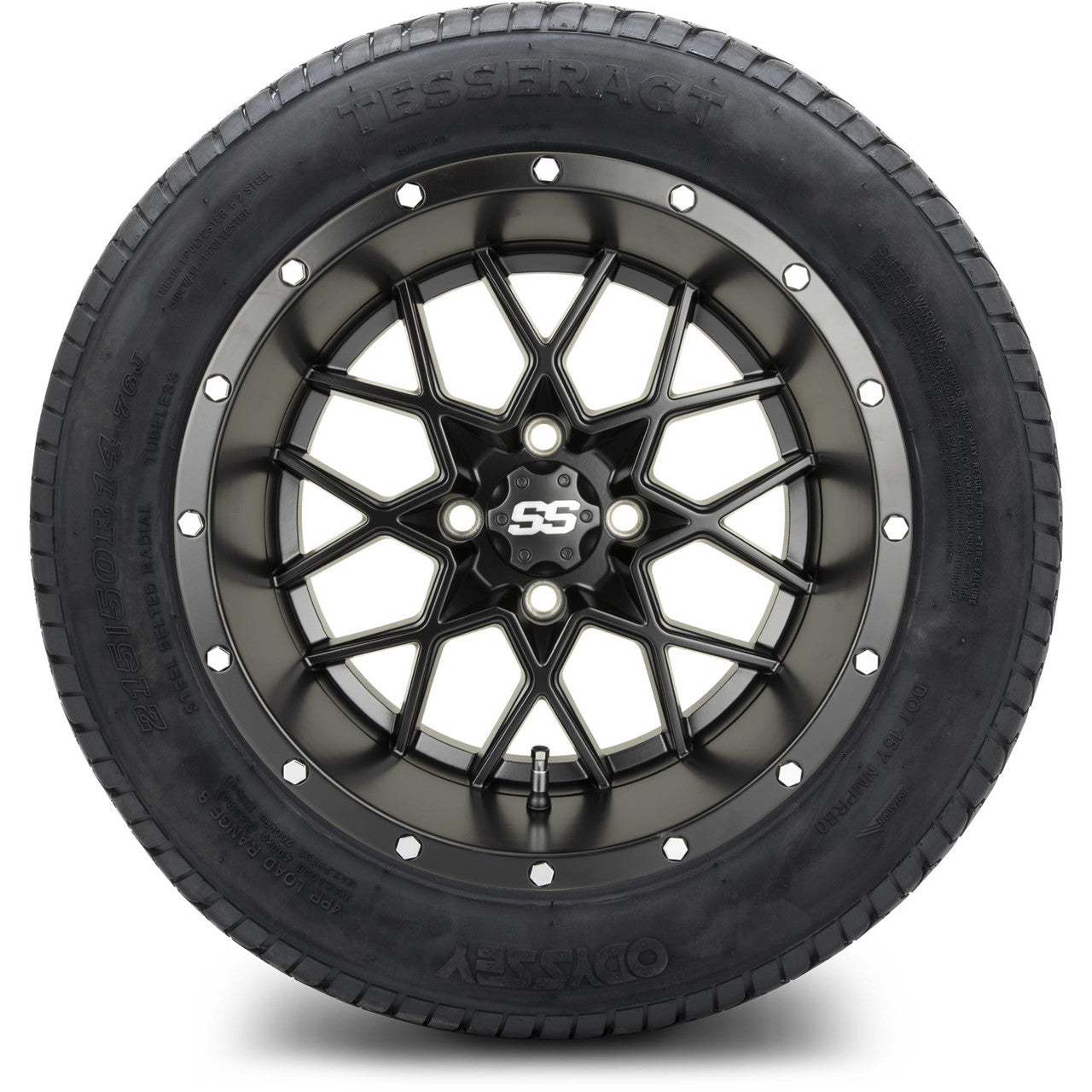 MODZ® 14" Vortex Matte Black - Lifted Tires and Wheels Combo