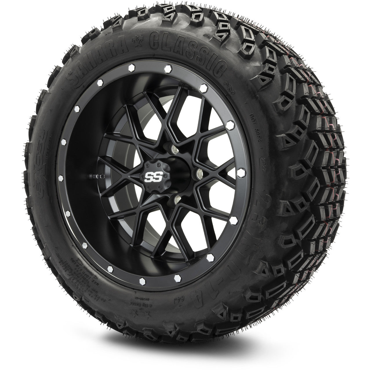 MODZ® 14" Vortex Matte Black - Lifted Tires and Wheels Combo