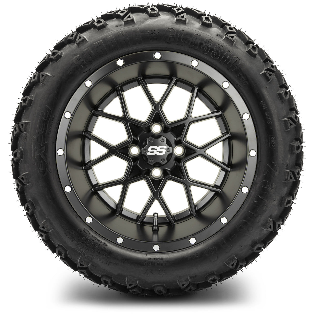 MODZ® 14" Vortex Matte Black - Lifted Tires and Wheels Combo