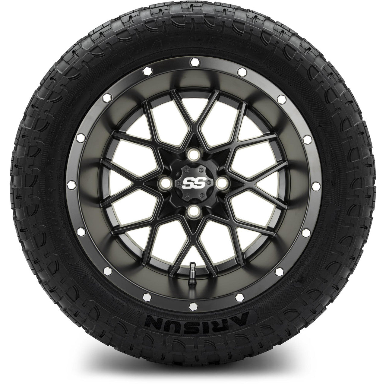 MODZ® 14" Vortex Matte Black - Lifted Tires and Wheels Combo