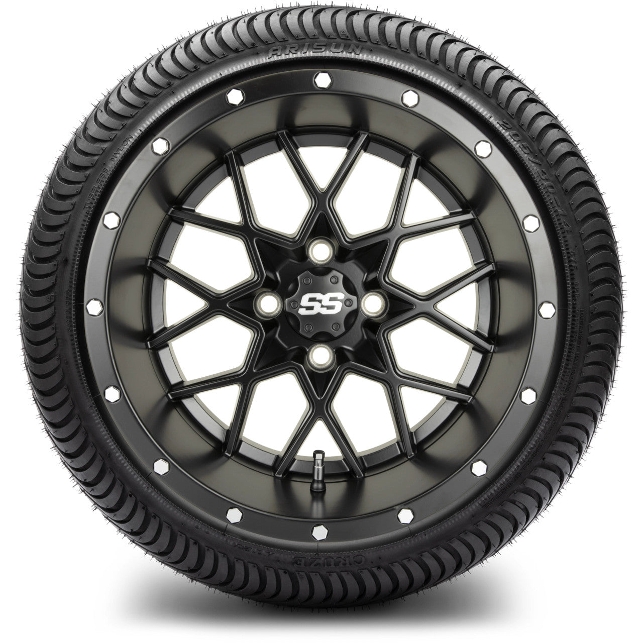 MODZ® 14" Vortex Matte Black - LowPro Street Tire and Wheels Combo