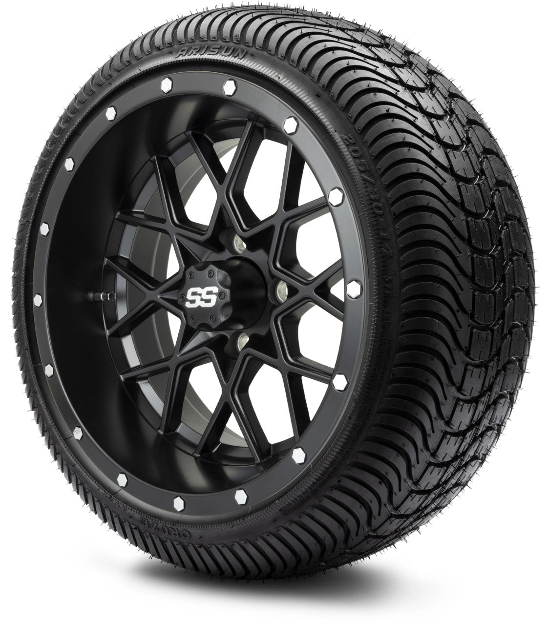 MODZ® 14" Vortex Matte Black - LowPro Street Tire and Wheels Combo
