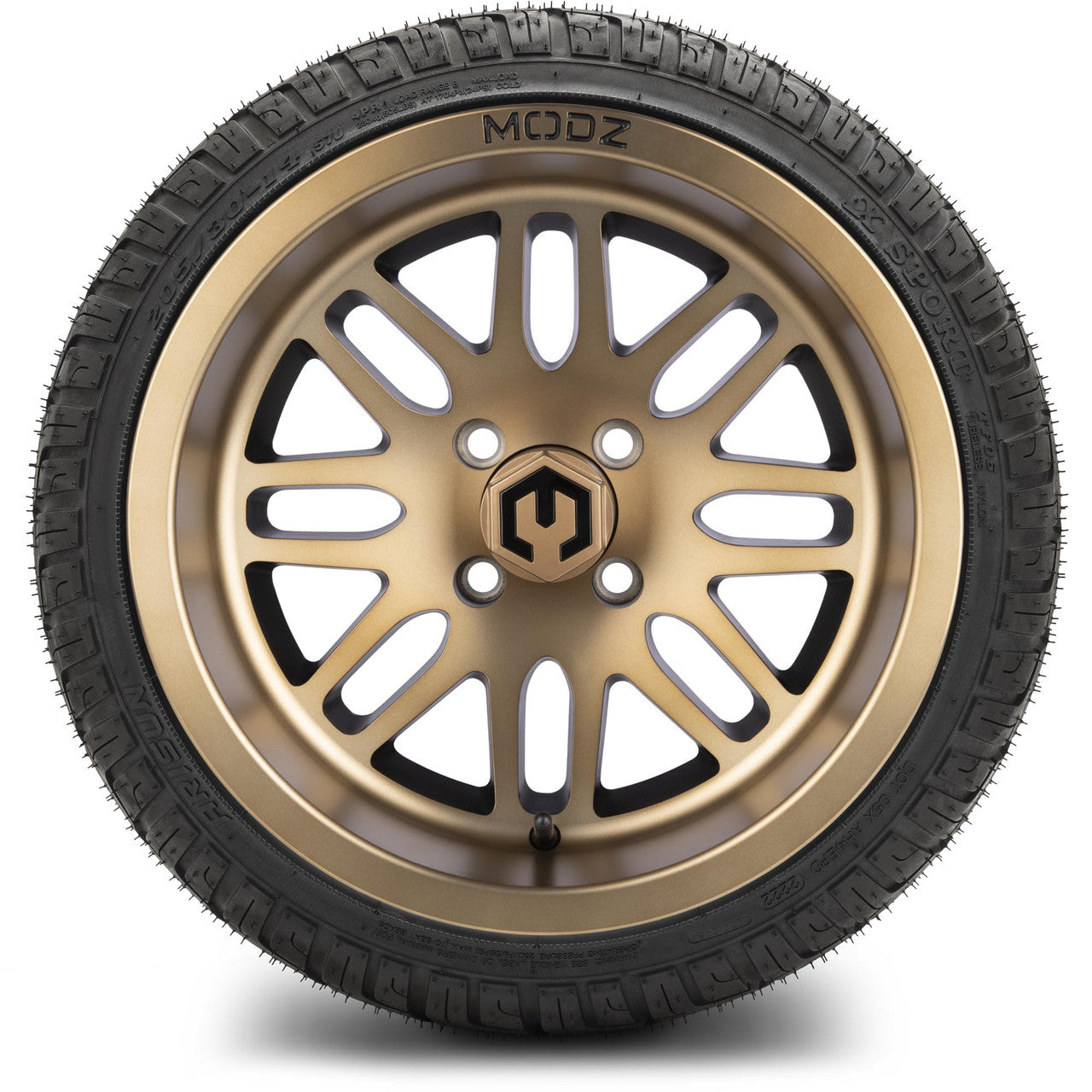 MODZ® 14" Mayhem Bronze - LowPro Street Tire and Wheels Combo