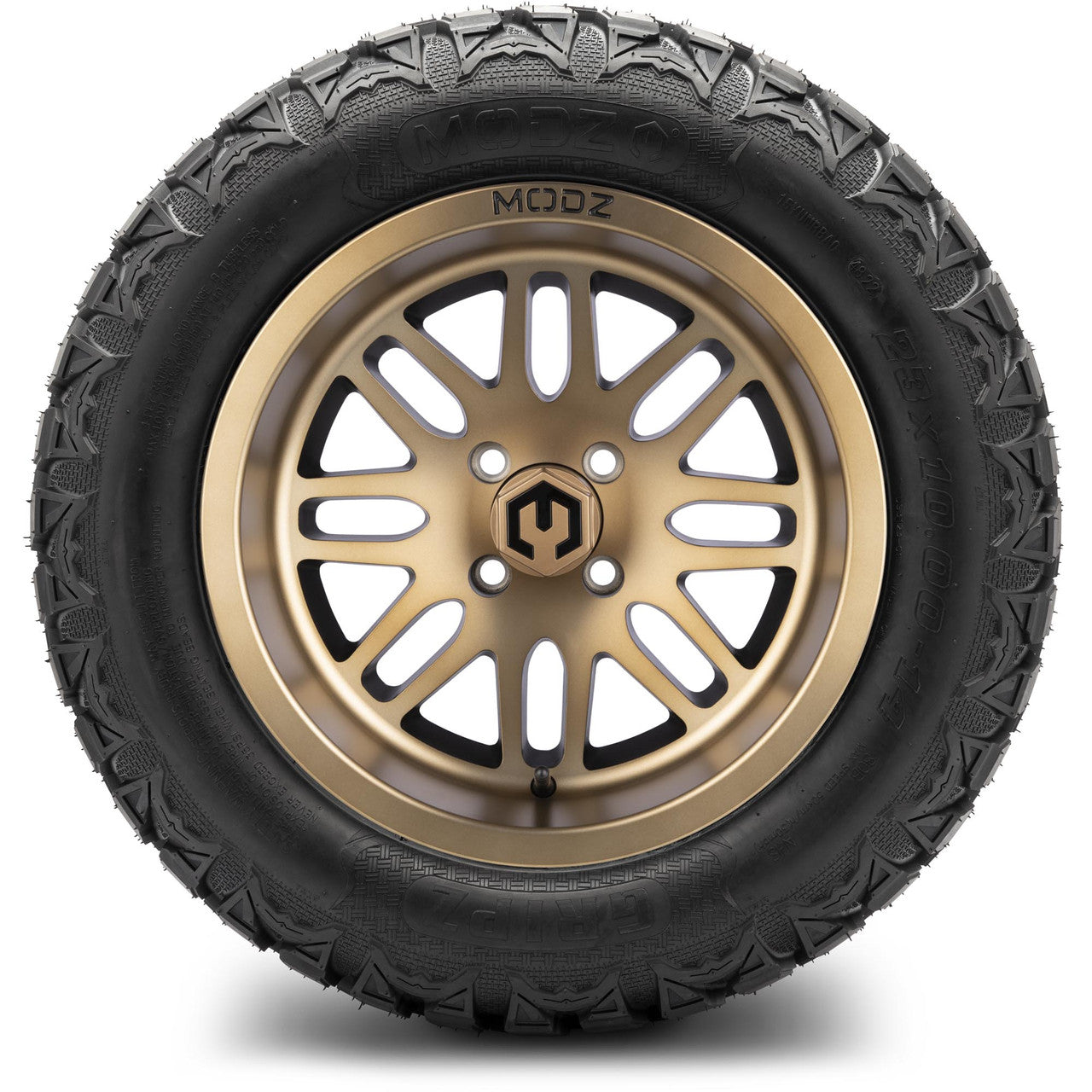 MODZ® 14" Mayhem Bronze - Lifted Tires and Wheels Combo