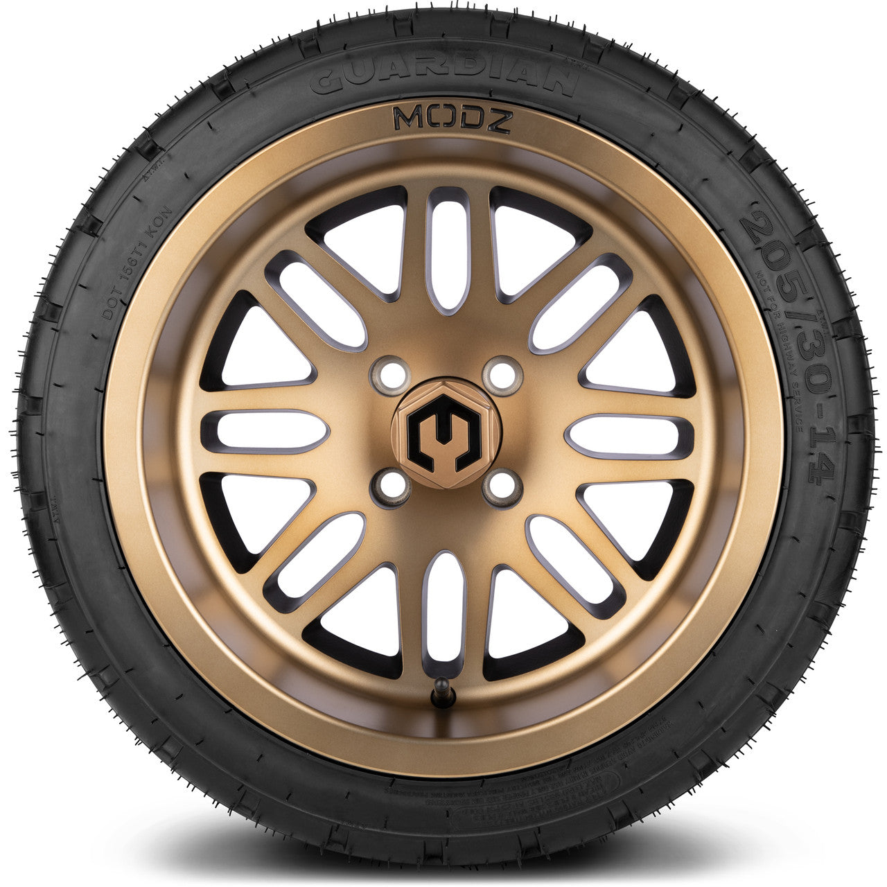 MODZ® 14" Mayhem Bronze - LowPro Street Tire and Wheels Combo