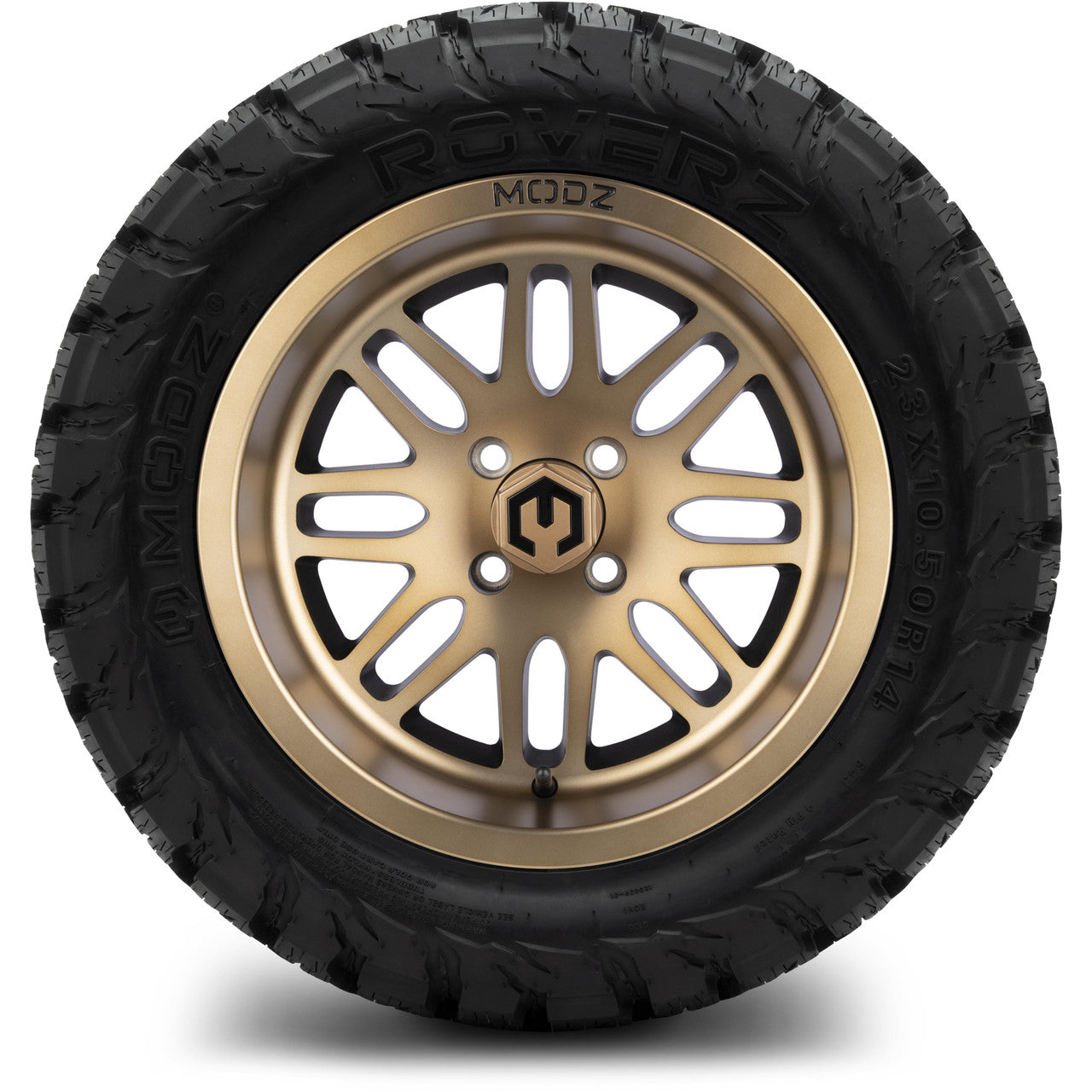 MODZ® 14" Mayhem Bronze - Lifted Tires and Wheels Combo